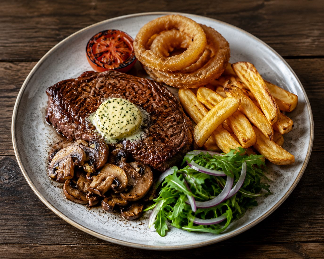Herefordshire sirloin steak concept